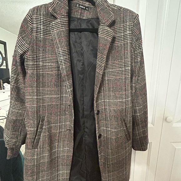 Plaid Trench Coat - Picture 4 of 7
